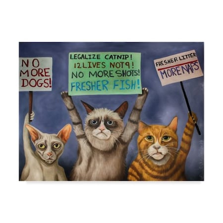 Leah Saulnier 'Cats On Strike' Canvas Art,24x32